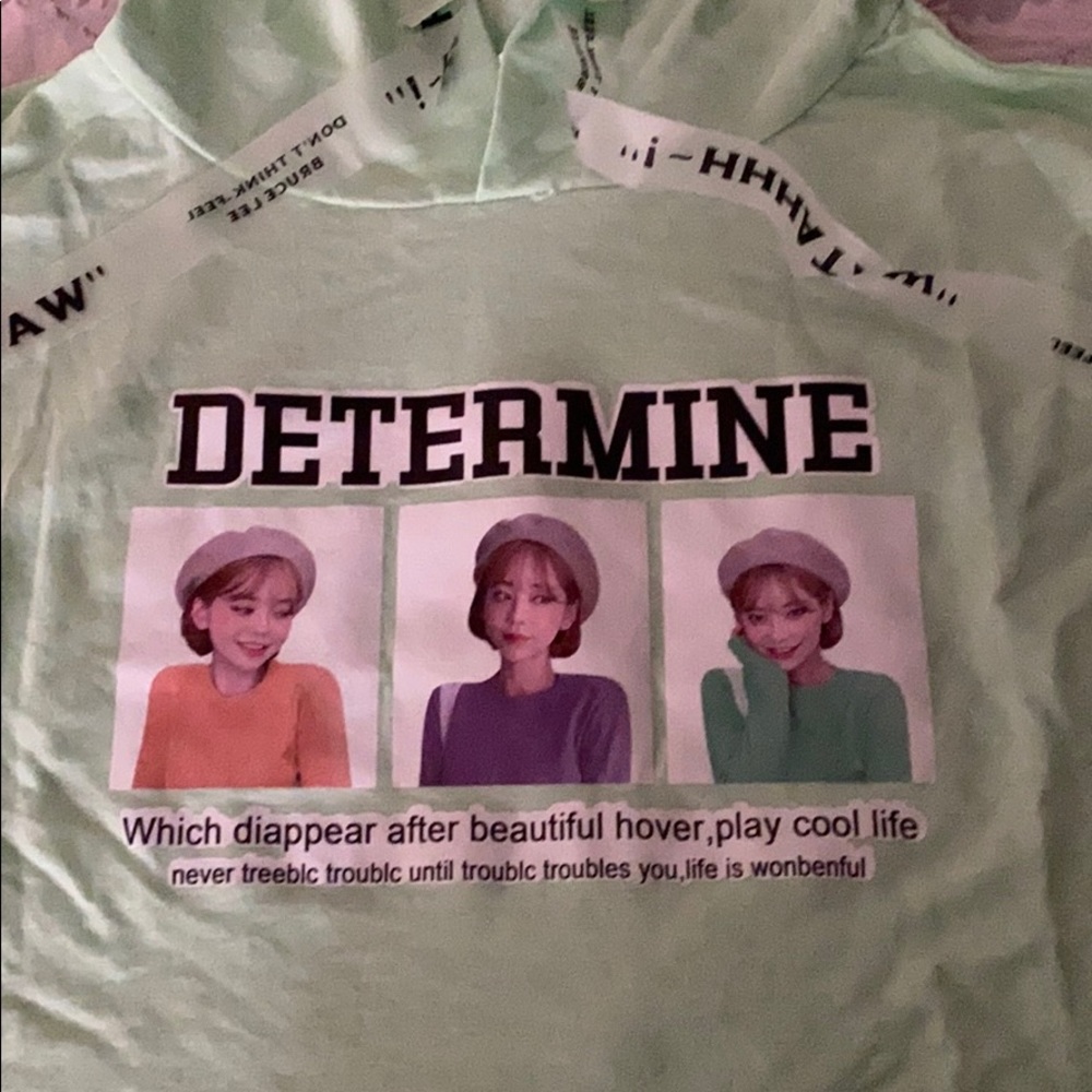 Green fashion hoodie